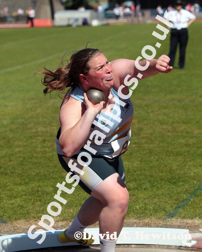 Sophie McKinna (Windsor, Slouth, E&H)winner of the shot at the UK Women's Natio League, Premier, Meadowbank, Edinburgh.